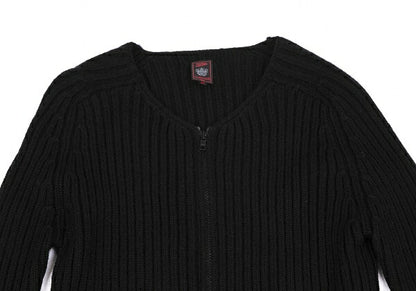 Jean Paul GAULTIER CLASSIQUE Wool Rib Cardigan Black Size 40