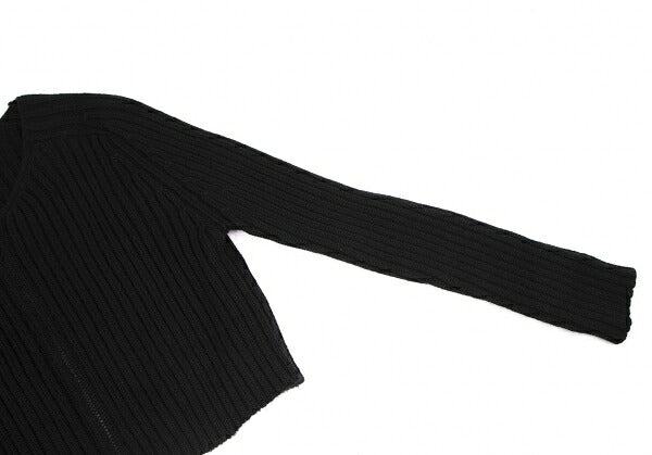 Jean Paul GAULTIER CLASSIQUE Wool Rib Cardigan Black Size 40