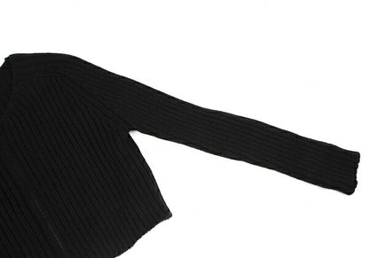 Jean Paul GAULTIER CLASSIQUE Wool Rib Cardigan Black Size 40