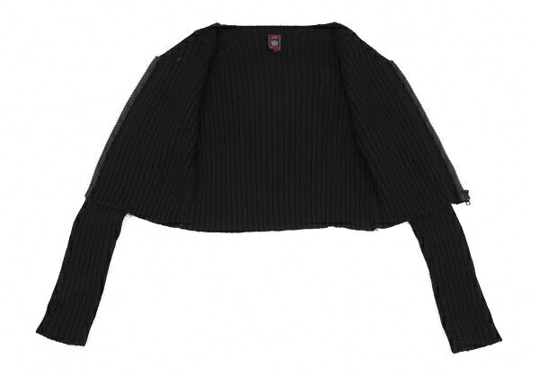 Jean Paul GAULTIER CLASSIQUE Wool Rib Cardigan Black Size 40
