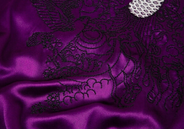 Jean Paul GAULTIER FEMME Silk Carp Jacket Purple Size 40