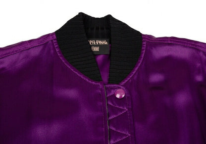 Jean Paul GAULTIER FEMME Silk Carp Jacket Purple Size 40