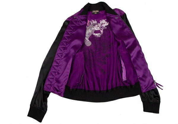 Jean Paul GAULTIER FEMME Silk Carp Jacket Purple Size 40
