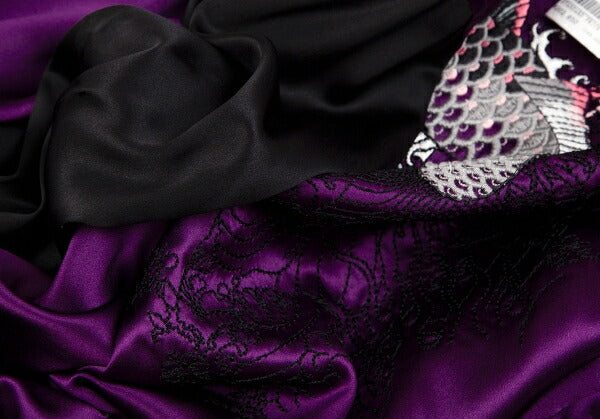 Jean Paul GAULTIER FEMME Silk Carp Jacket Purple Size 40