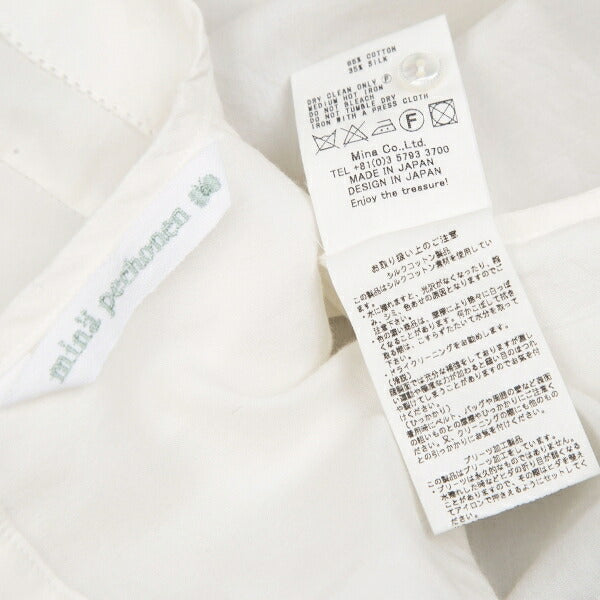 mina perhonen 17AW Mountain Bird Front Blouse White Size 38
