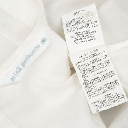 mina perhonen 17AW Mountain Bird Front Blouse White Size 38