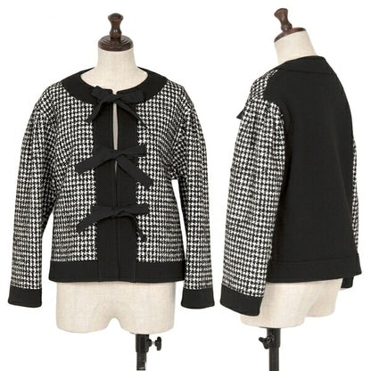COMME des GARCONS Ribbon Houndstooth Jacket White Size S