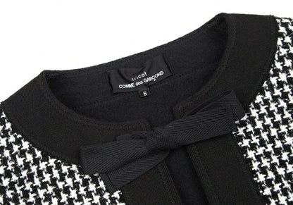 COMME des GARCONS Ribbon Houndstooth Jacket White Size S