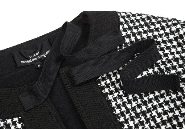 COMME des GARCONS Ribbon Houndstooth Jacket White Size S