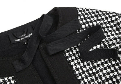 COMME des GARCONS Ribbon Houndstooth Jacket White Size S