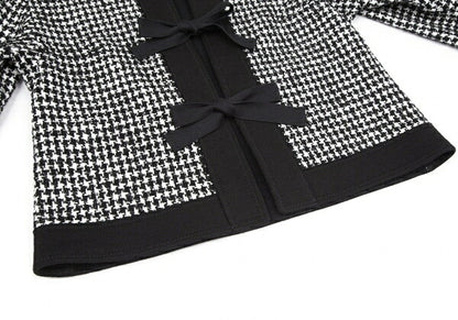 COMME des GARCONS Ribbon Houndstooth Jacket White Size S