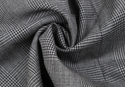 PRADA Waist Ribbon Glen Check Skirt Gray Size 38