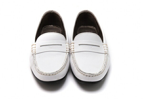 PARABOOT Leather Moccasin Loafer Shoes White Boots Size 23CM