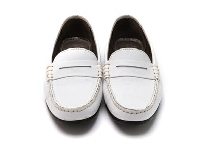 PARABOOT Leather Moccasin Loafer Shoes White Boots Size 23CM
