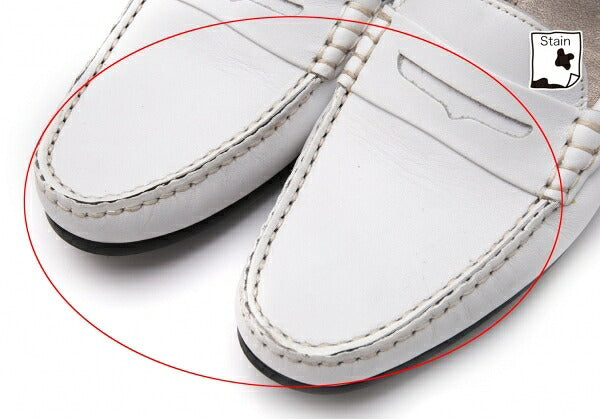 PARABOOT Leather Moccasin Loafer Shoes White Boots Size 23CM