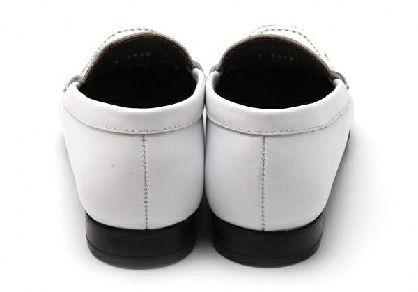 PARABOOT Leather Moccasin Loafer Shoes White Boots Size 23CM