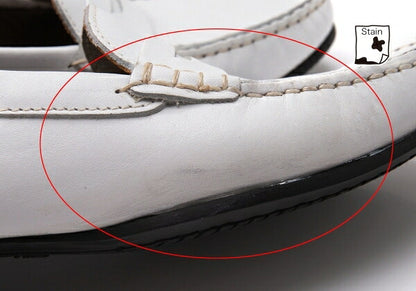 PARABOOT Leather Moccasin Loafer Shoes White Boots Size 23CM