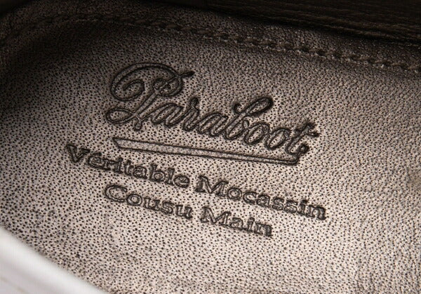 PARABOOT Leather Moccasin Loafer Shoes White Boots Size 23CM