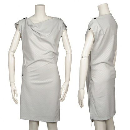 ISSEY MIYAKE 132 5. Snap Button Checker Light Gray Dress Size 2