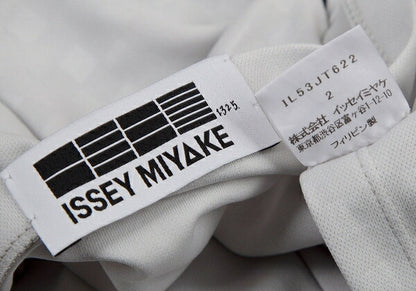 ISSEY MIYAKE 132 5. Snap Button Checker Light Gray Dress Size 2