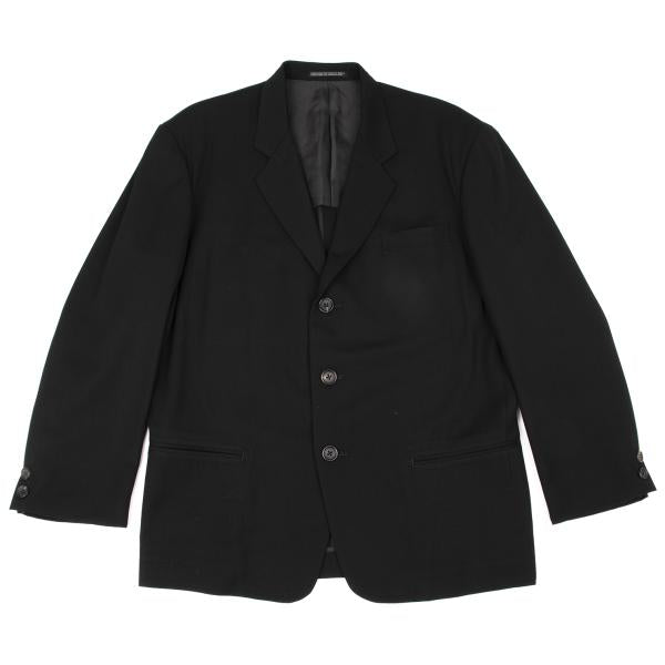 Yohji Yamamoto POUR HOMME Wool Gabardine Blazer Black Size M