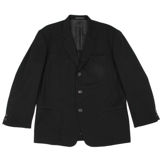 Yohji Yamamoto POUR HOMME Wool Gabardine Blazer Black Size M