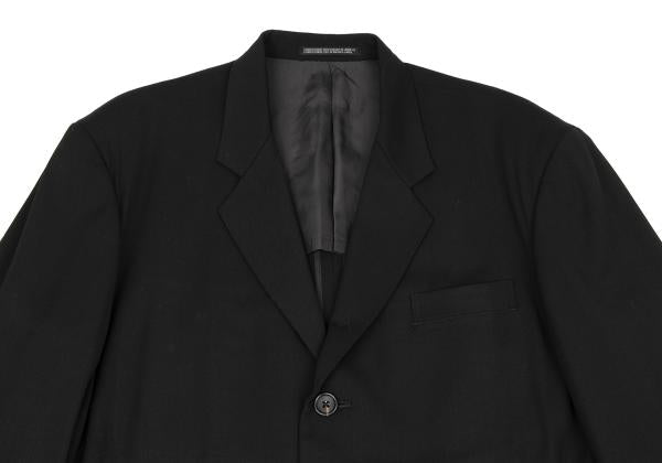 Yohji Yamamoto POUR HOMME Wool Gabardine Blazer Black Size M