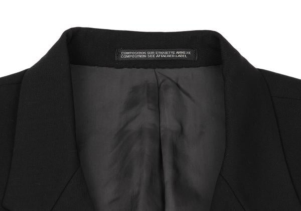 Yohji Yamamoto POUR HOMME Wool Gabardine Blazer Black Size M