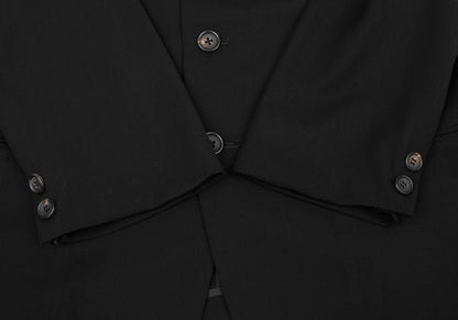Yohji Yamamoto POUR HOMME Wool Gabardine Blazer Black Size M