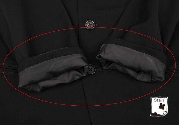 Yohji Yamamoto POUR HOMME Wool Gabardine Blazer Black Size M