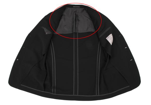 Yohji Yamamoto POUR HOMME Wool Gabardine Blazer Black Size M
