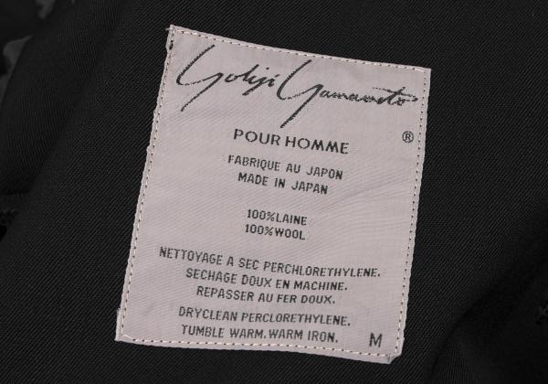 Yohji Yamamoto POUR HOMME Wool Gabardine Blazer Black Size M