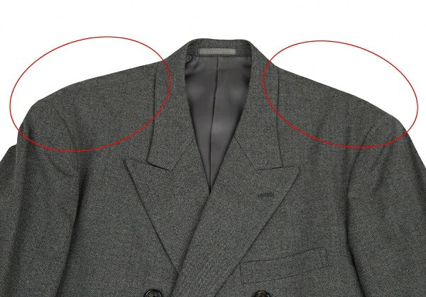 Y's for men Wool Double-Breasted Peaked Lapel Jacket Size S