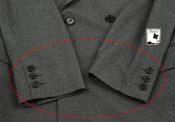 Y's for men Wool Double-Breasted Peaked Lapel Jacket Size S