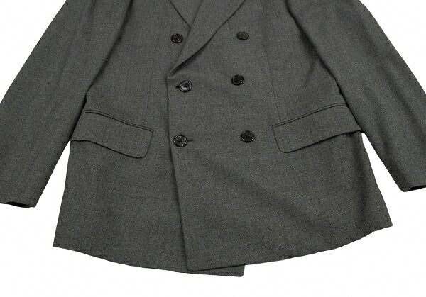 Y's for men Wool Double-Breasted Peaked Lapel Jacket Size S