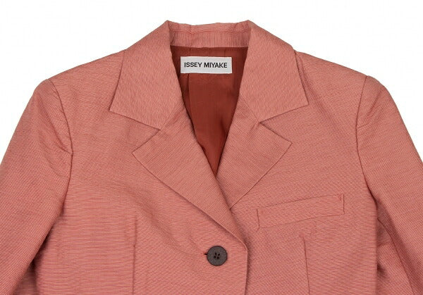 ISSEY MIYAKE Cotton Blend Grosgrain 2B Jacket Red Size M