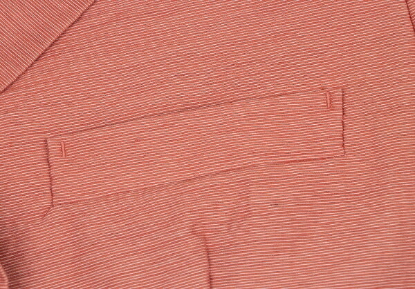 ISSEY MIYAKE Cotton Blend Grosgrain 2B Jacket Red Size M