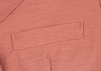 ISSEY MIYAKE Cotton Blend Grosgrain 2B Jacket Red Size M