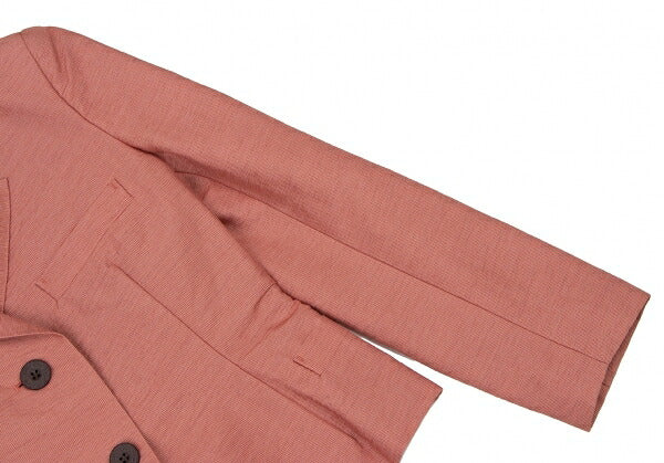 ISSEY MIYAKE Cotton Blend Grosgrain 2B Jacket Red Size M