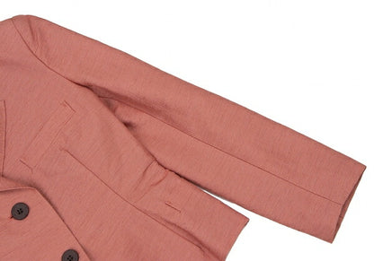 ISSEY MIYAKE Cotton Blend Grosgrain 2B Jacket Red Size M