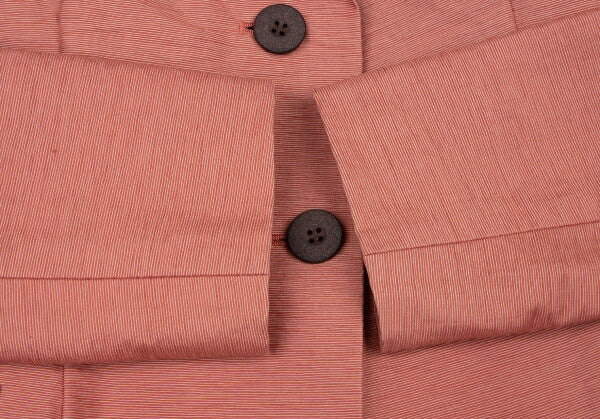 ISSEY MIYAKE Cotton Blend Grosgrain 2B Jacket Red Size M