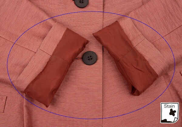 ISSEY MIYAKE Cotton Blend Grosgrain 2B Jacket Red Size M