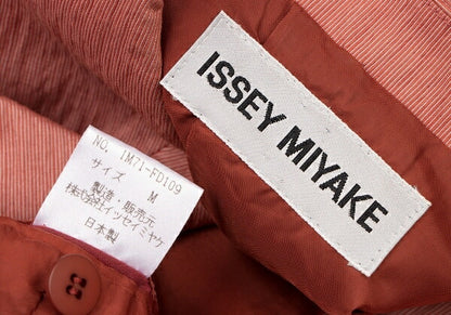 ISSEY MIYAKE Cotton Blend Grosgrain 2B Jacket Red Size M