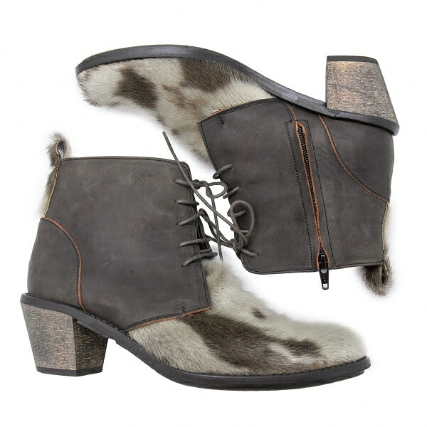ISSEY MIYAKE HaaT Haircalf Leather Boots Brown Size 23CM