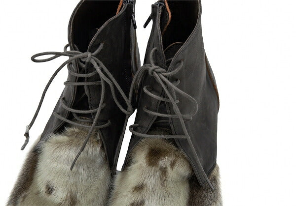 ISSEY MIYAKE HaaT Haircalf Leather Boots Brown Size 23CM