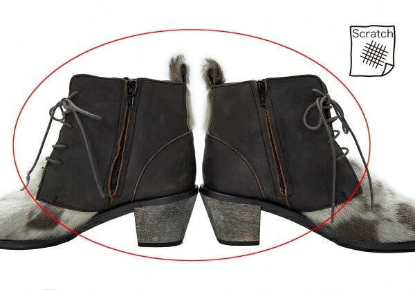 ISSEY MIYAKE HaaT Haircalf Leather Boots Brown Size 23CM