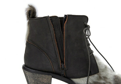 ISSEY MIYAKE HaaT Haircalf Leather Boots Brown Size 23CM