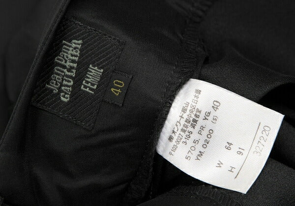 Jean Paul GAULTIER FEMME Silk Blend Pants Black Size 40
