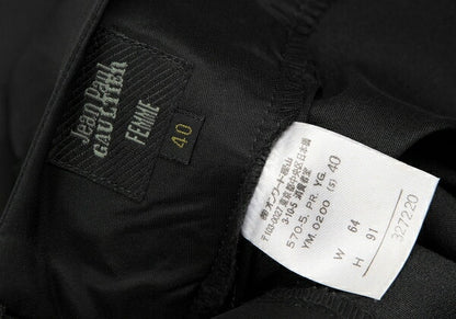 Jean Paul GAULTIER FEMME Silk Blend Pants Black Size 40