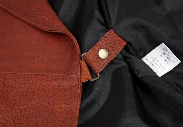 Jean Paul GAULTIER HOMME Cracked Leather Trench Coat Size 48